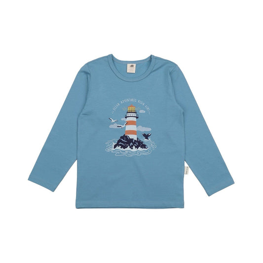 Jumping Whales Lighthouse Long Sleeve Shirt