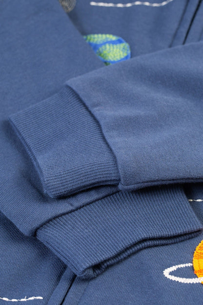 Ted Fleece Lined Planets Hoody