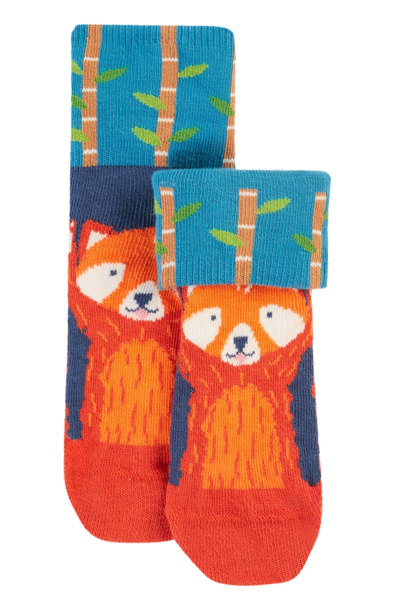 Fun Fold Over Red Panda Socks - 2 pack