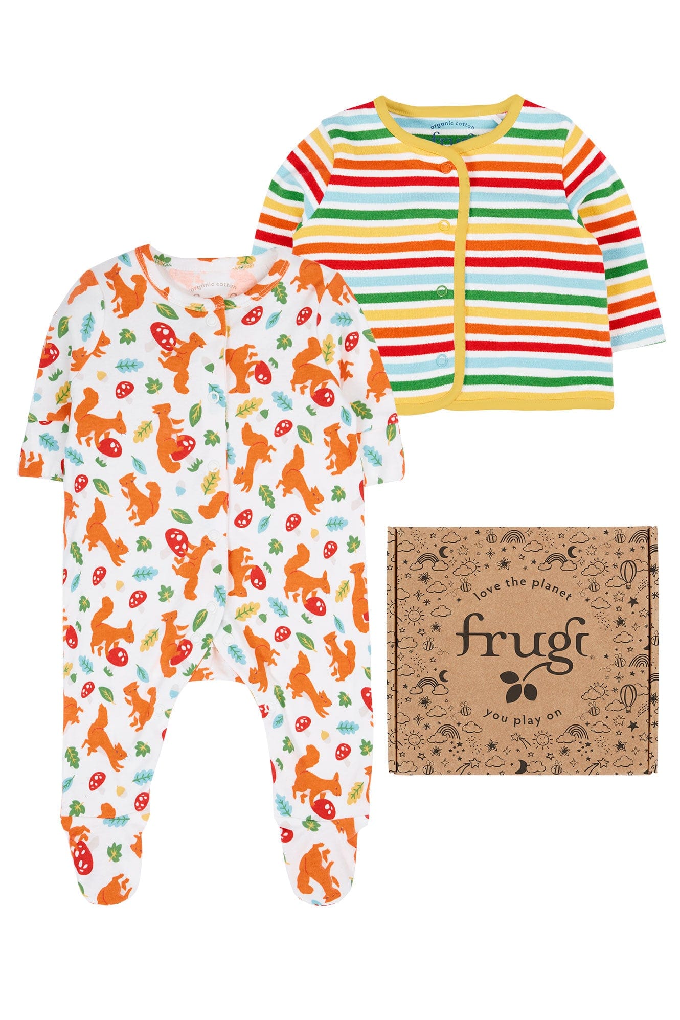 Scrumptious Babygrow Gift Set Squirrel Friends