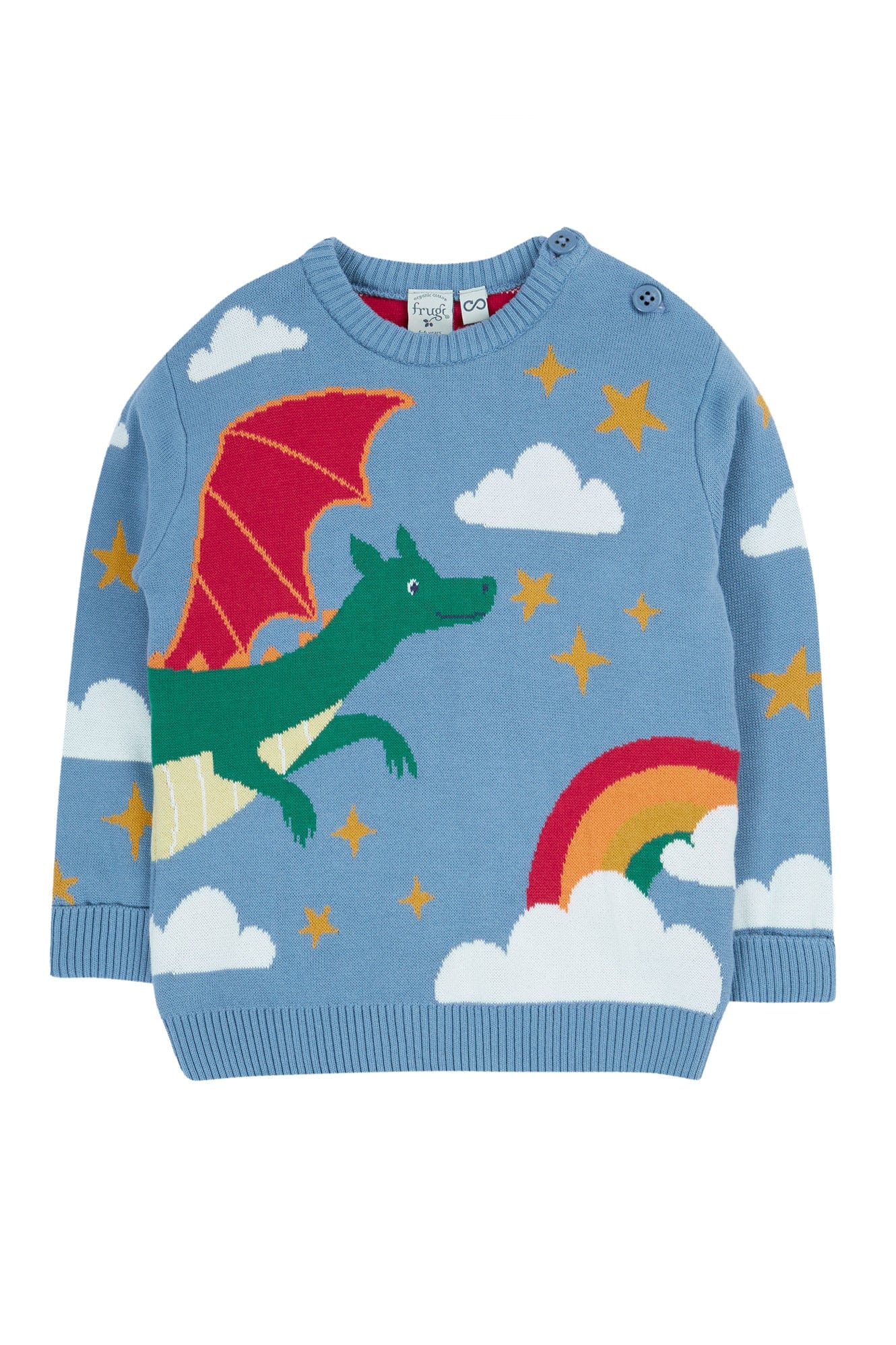 Elwood Knitted Jumper Dragon Skies Scene