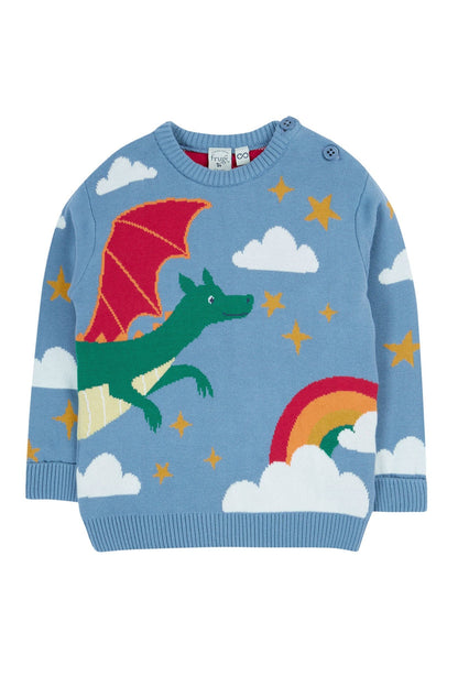 Elwood Knitted Jumper Dragon Skies Scene