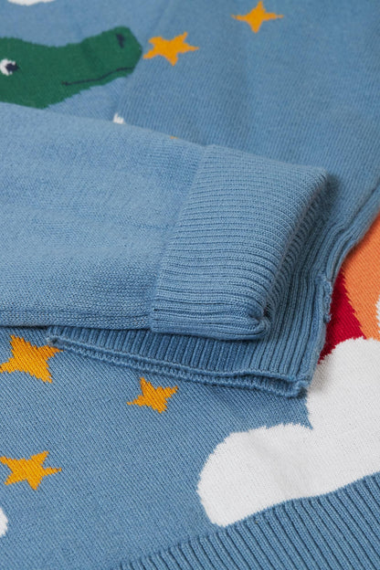 Elwood Knitted Jumper Dragon Skies Scene