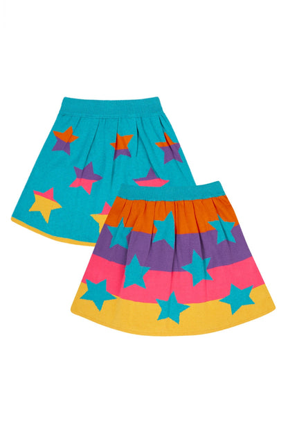 Rory Reversible Skirt Rainbow Stars