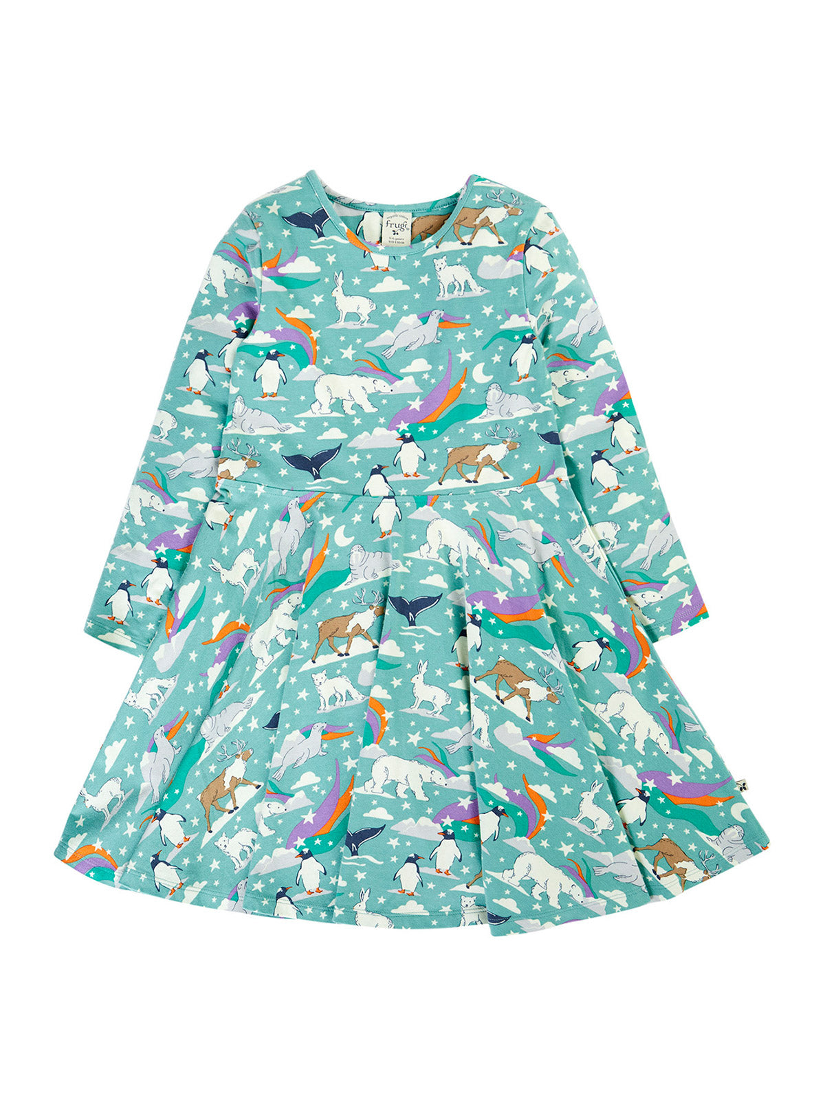 Frugi Sofia Skater Dress Polar Aurora