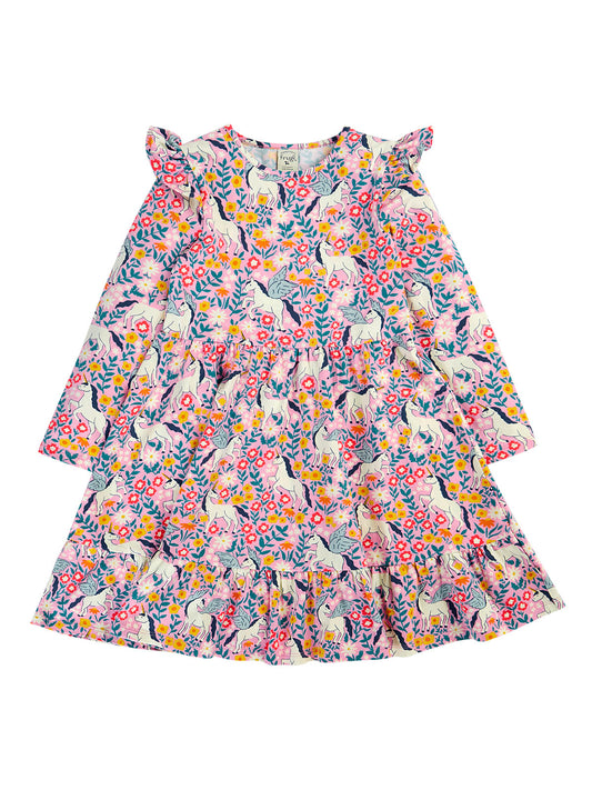 Frugi Annika Skater Dress Floral Flight