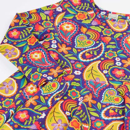 Frugi Sofia Skater Dress Pretty Paisley