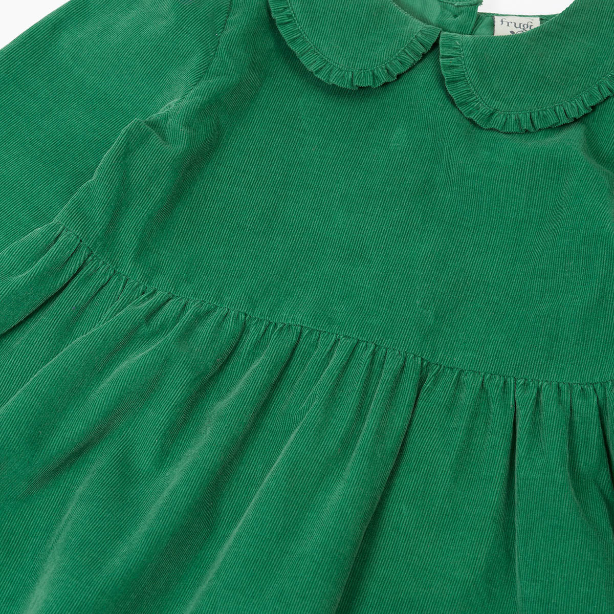Frugi Peony Cord Dress Holly Green/Fox