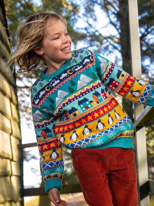 Frugi Forest Fairisle Jumper Festive Fair Isle
