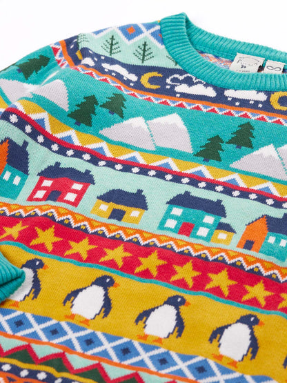 Frugi Forest Fairisle Jumper Festive Fair Isle