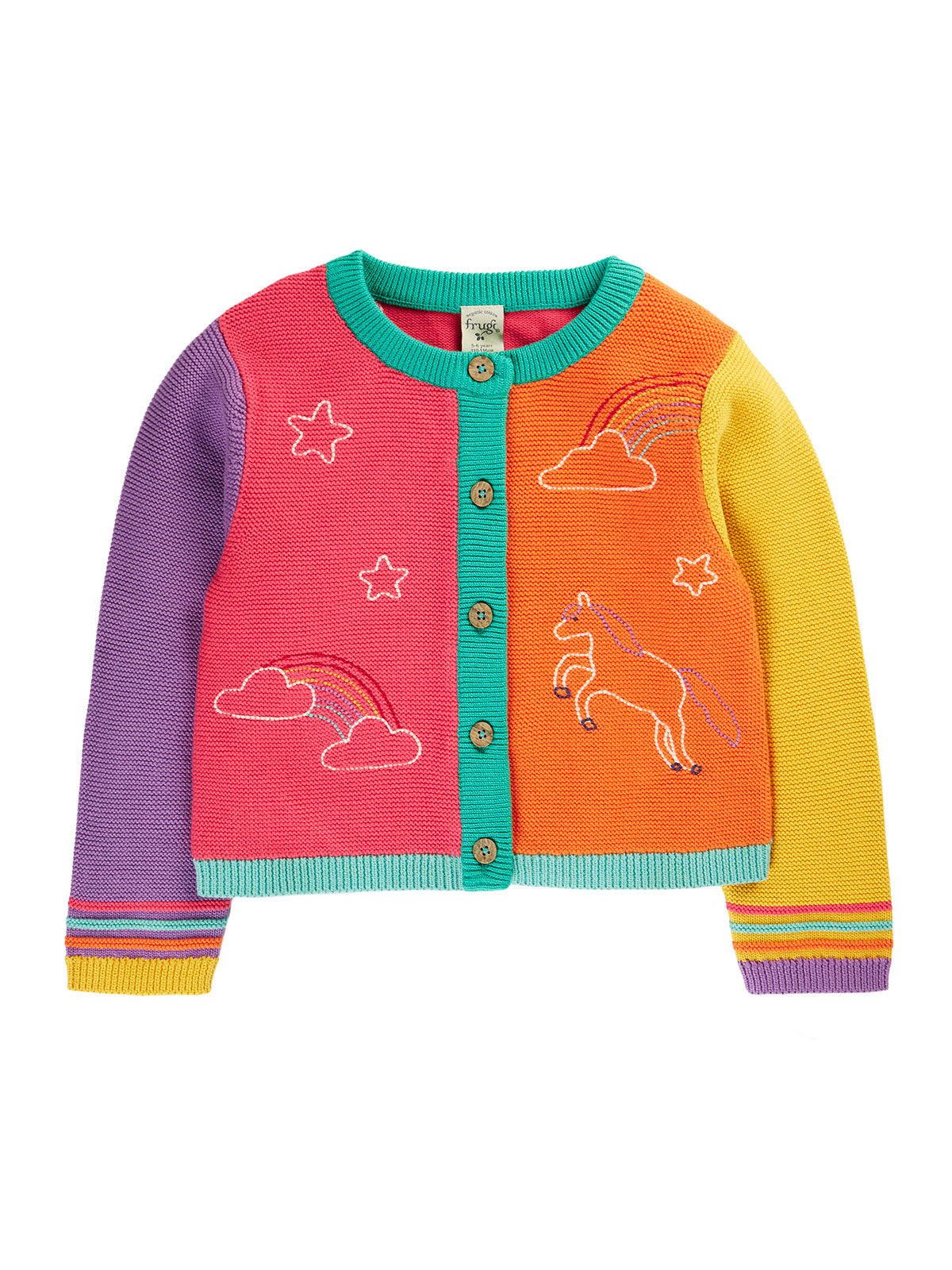 Frugi Cammie Cardigan Hotchpotch/Unicorn