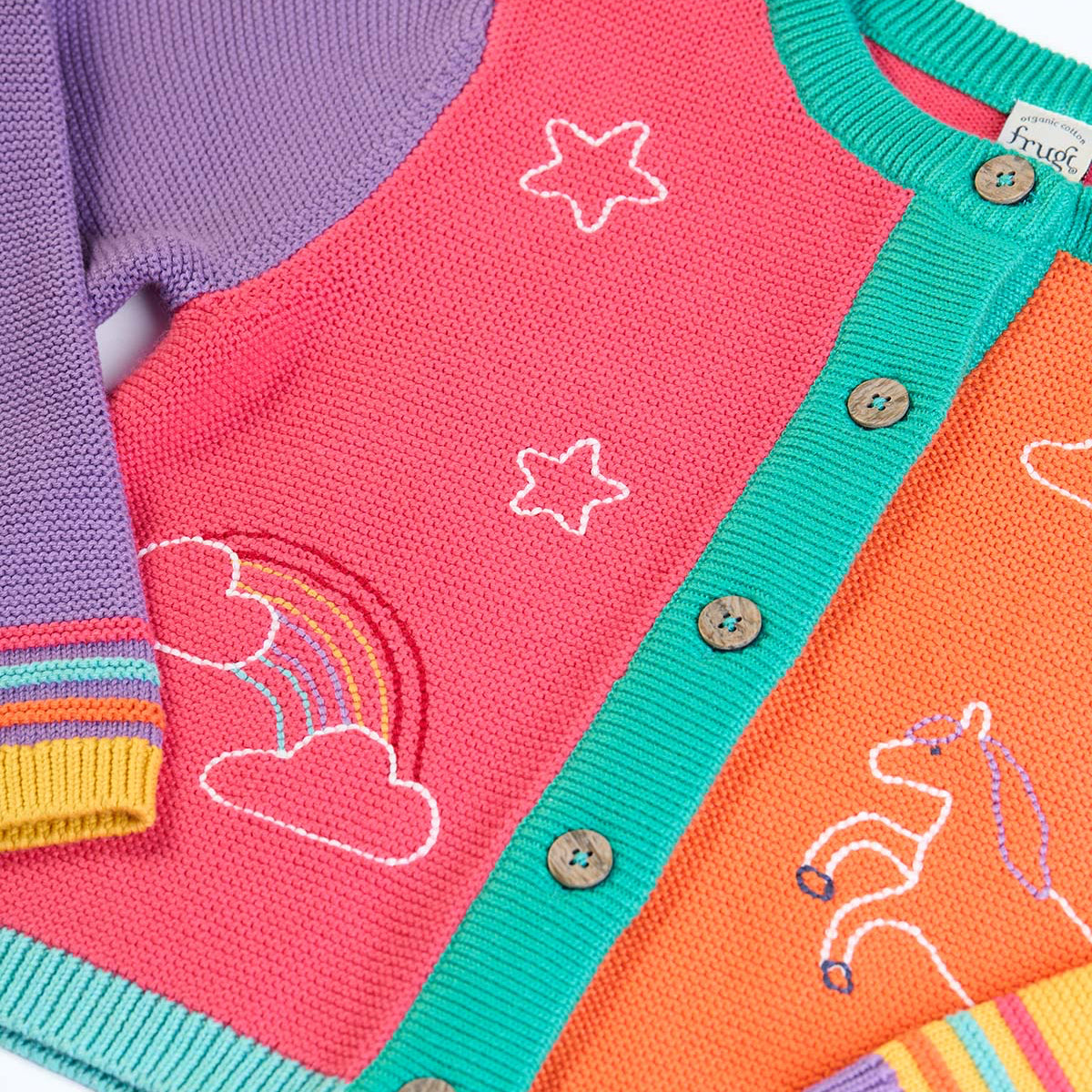 Frugi Cammie Cardigan Hotchpotch/Unicorn