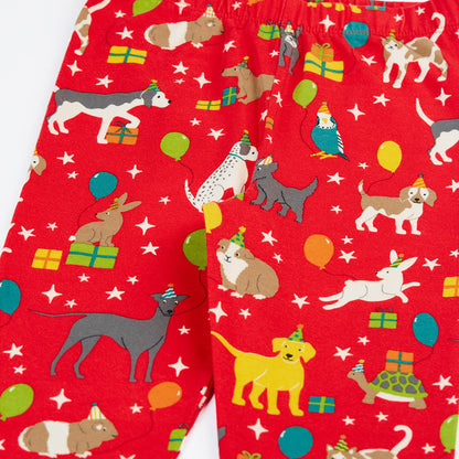 Frugi Libby Printed Leggings Pet Paw-Ty