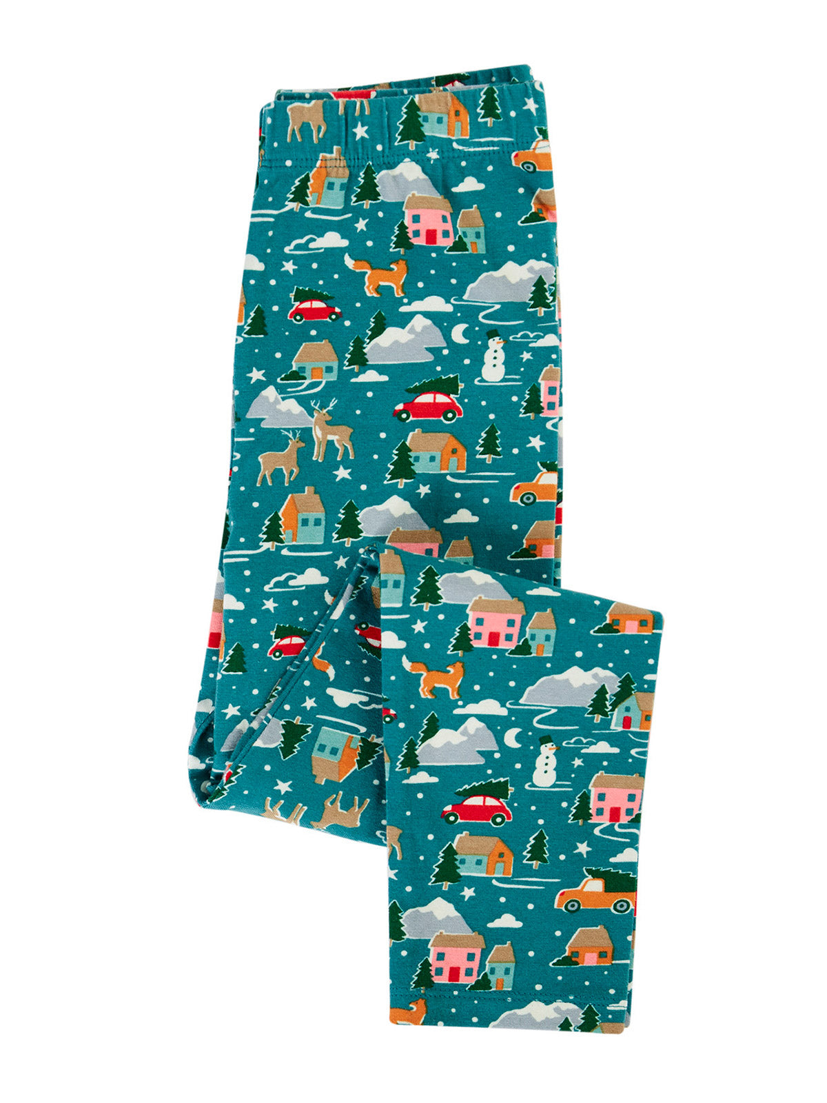 Frugi Libby Printed Leggings Winter Drives