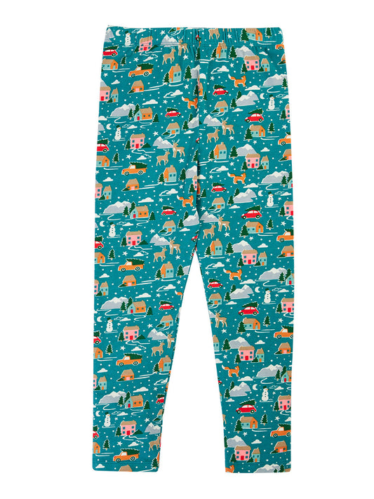 Frugi Libby Printed Leggings Winter Drives