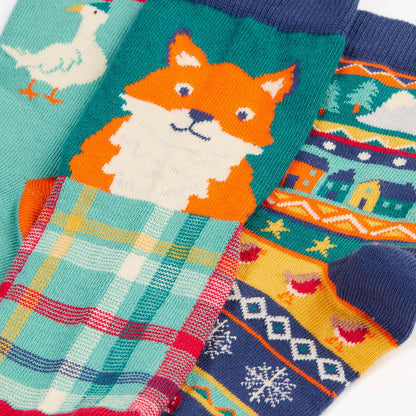 Frugi Rock My Socks 3 Pack Paw-Ty Time