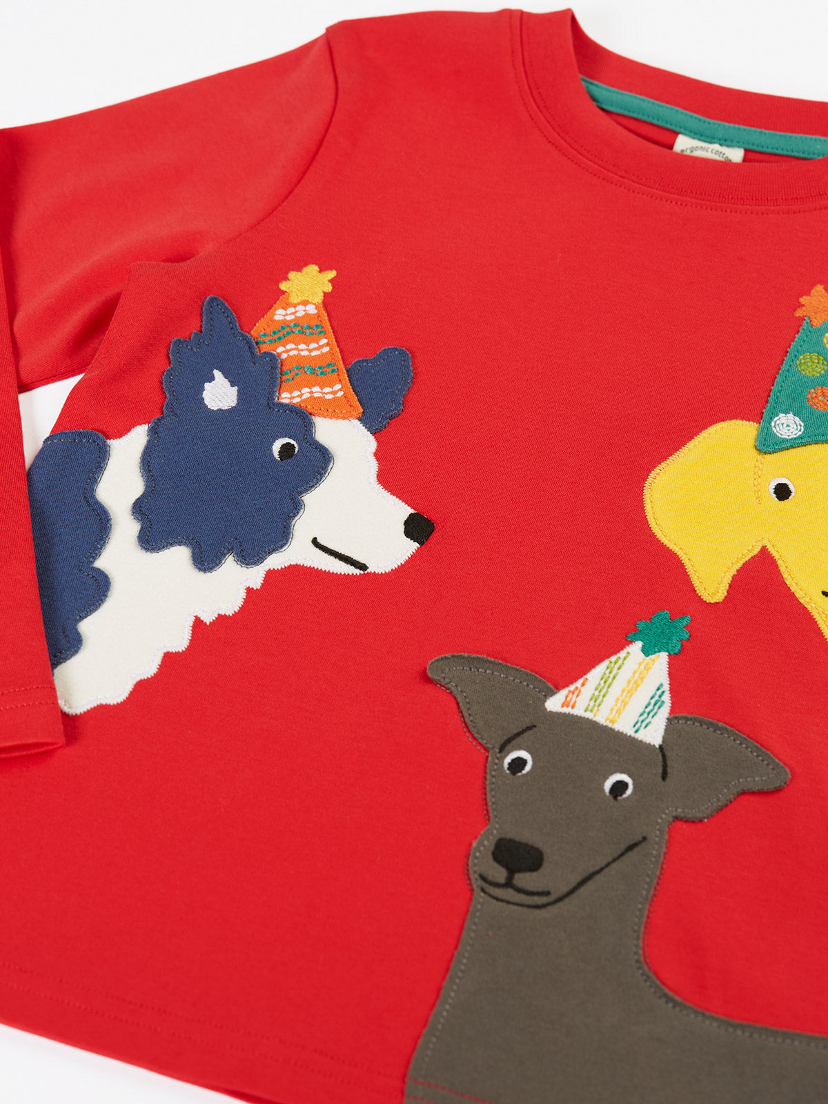 Frugi Adventure Circular Top Scarlet/Dogs