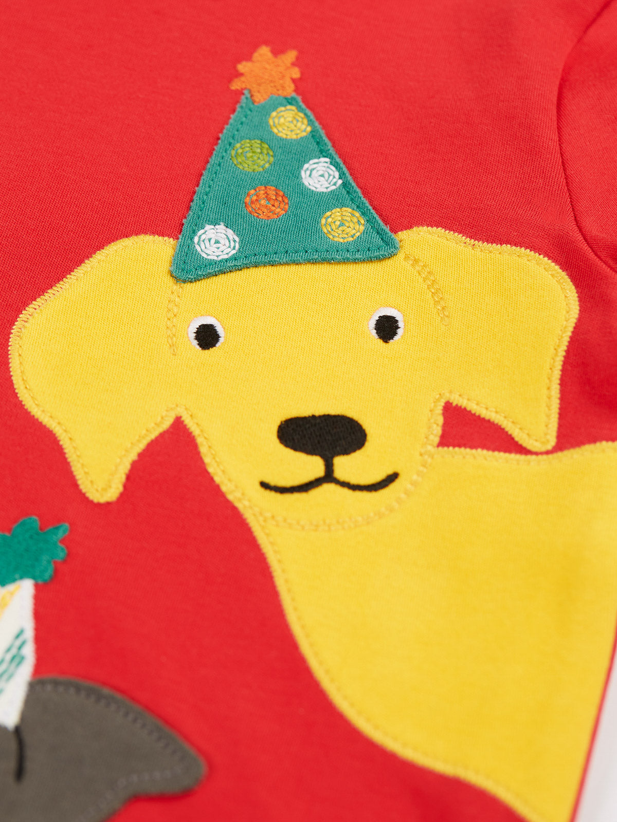 Frugi Adventure Circular Top Scarlet/Dogs