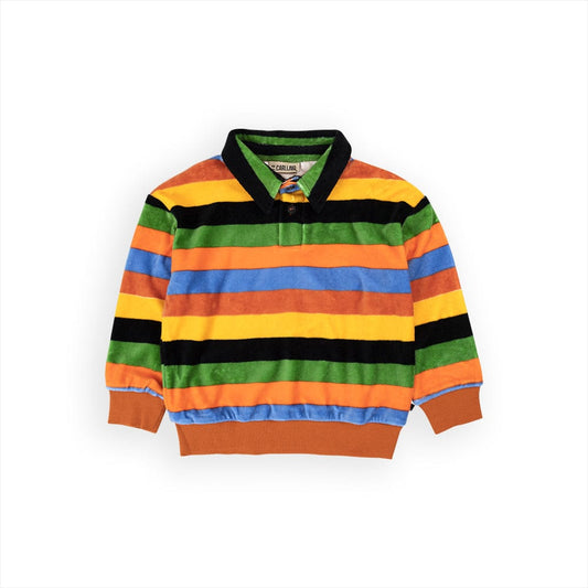 Big Lines Polo Velour Sweater