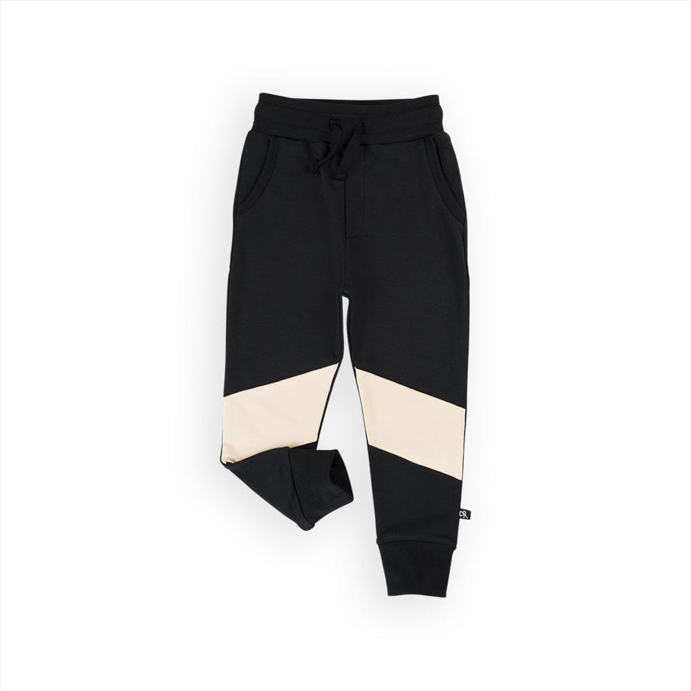 Basic Black Sweatpants White Stripes