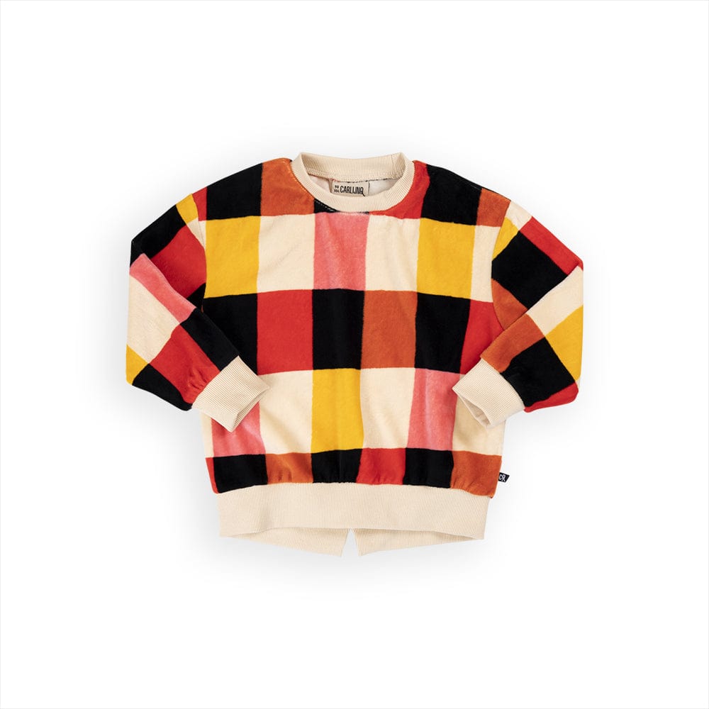 Checkers Sweatshirt Split Hem