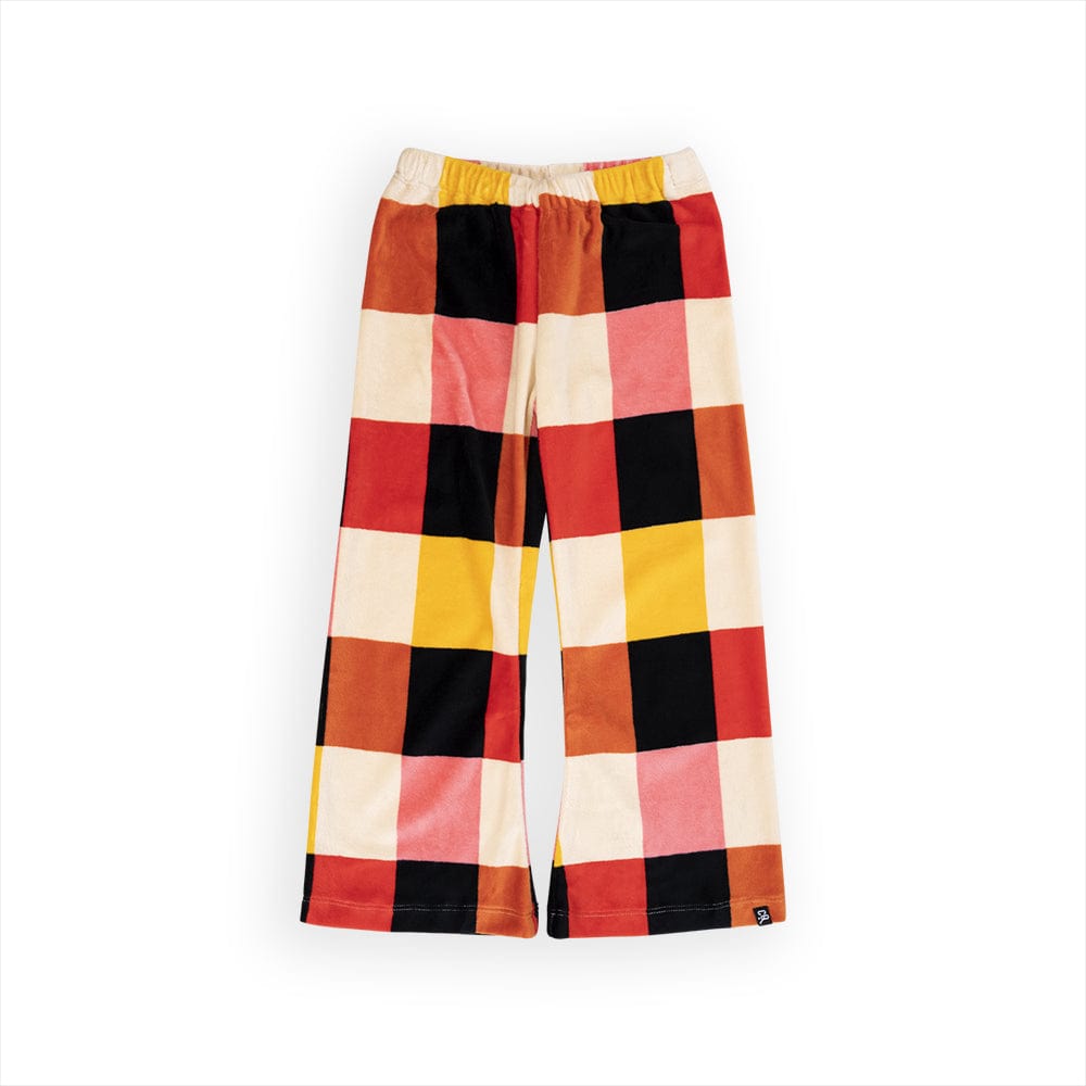 Checkers  Flared Velour Leggings [only size 3-4 Years left]