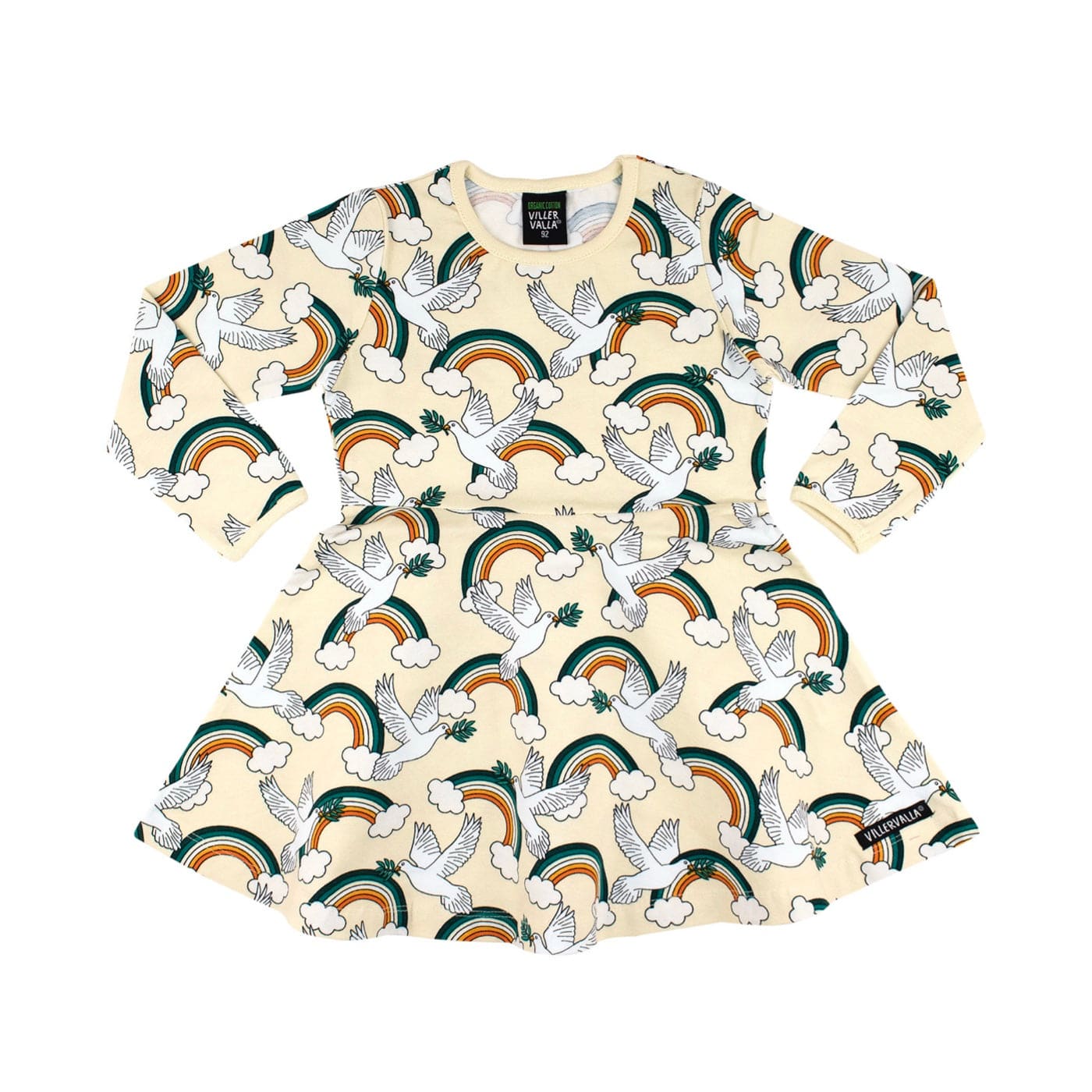 Peace Twirl Dress Beige