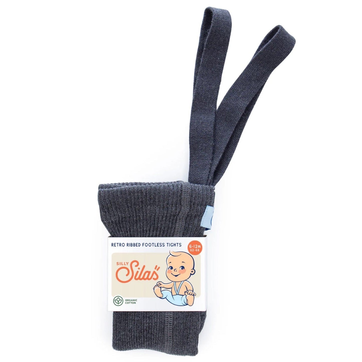 Footless Cotton Tights Dark Grey Blend