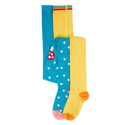 Norah Tights Mushroom/Bumblebee 2 Pack