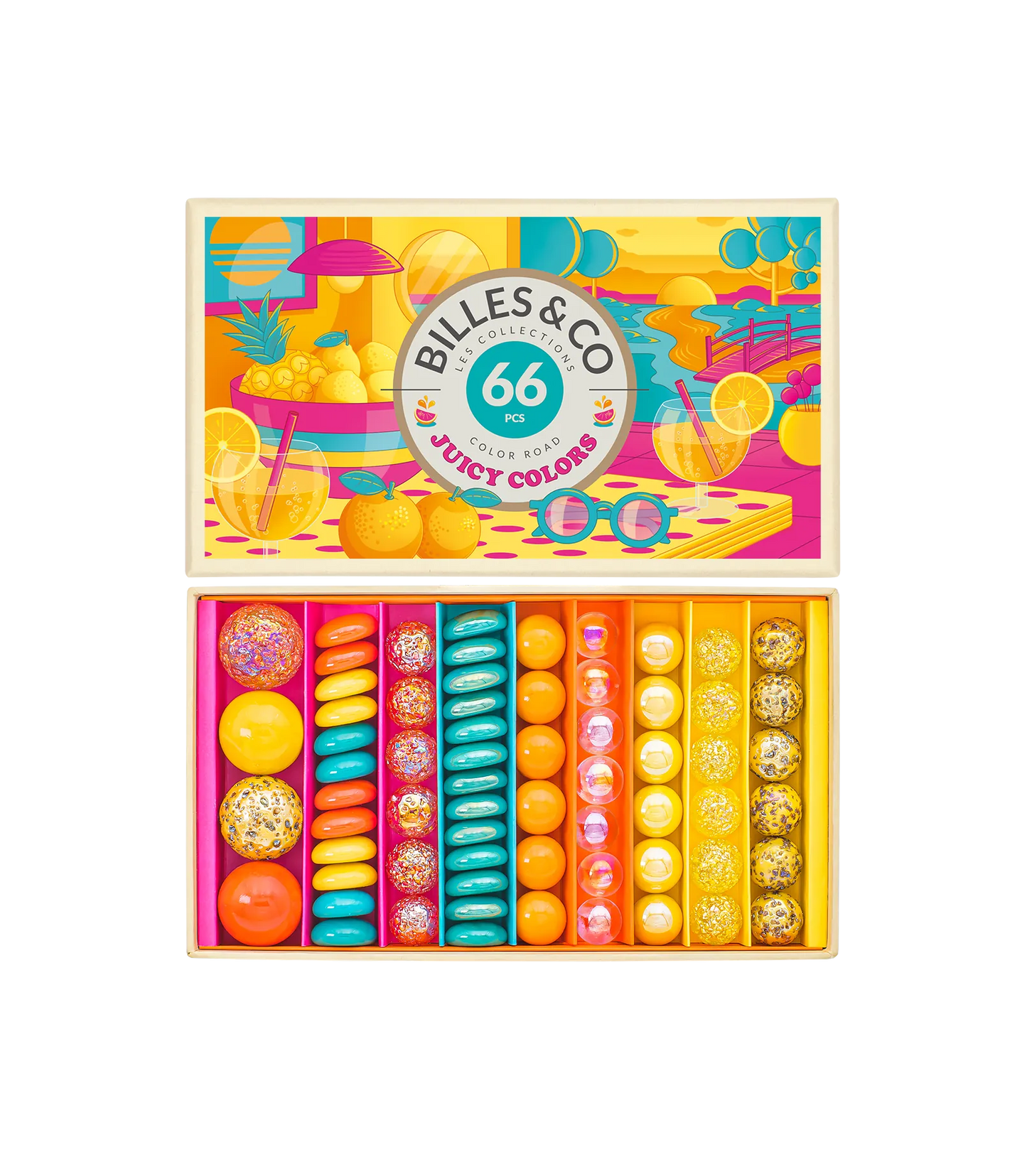 Juicy Colours Marbles Box - 66 Pieces