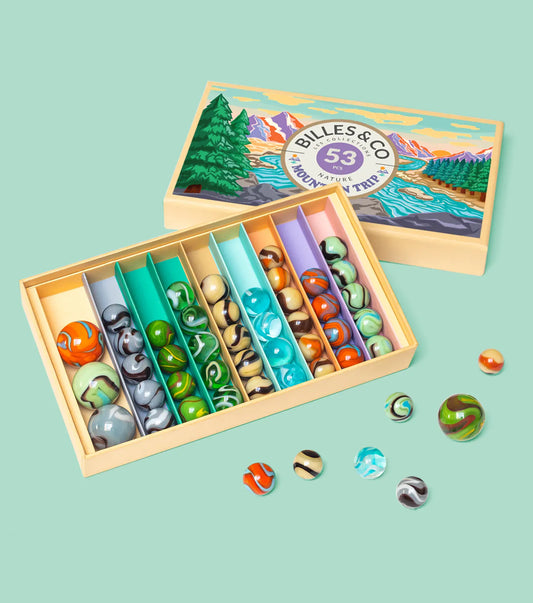 Mountain Trip Marbles Box - 53 Pieces