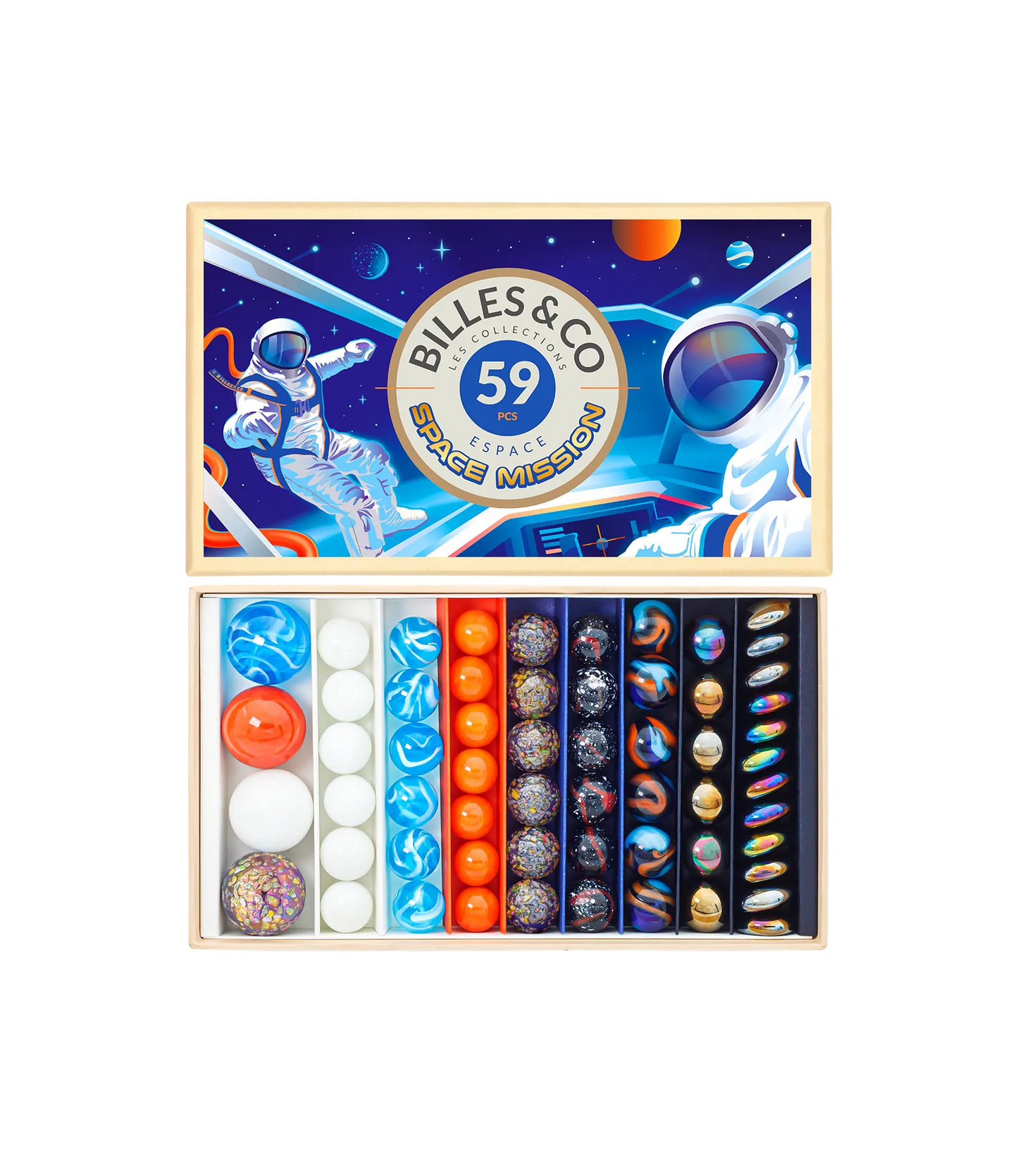 Space Mission Marbles Box - 59 Pieces
