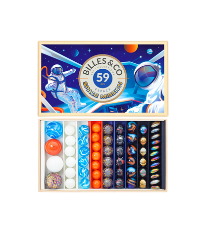 Space Mission Marbles Box - 59 Pieces
