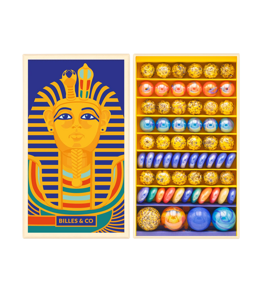 Tutankhamun Marbles Box - 62 Pieces