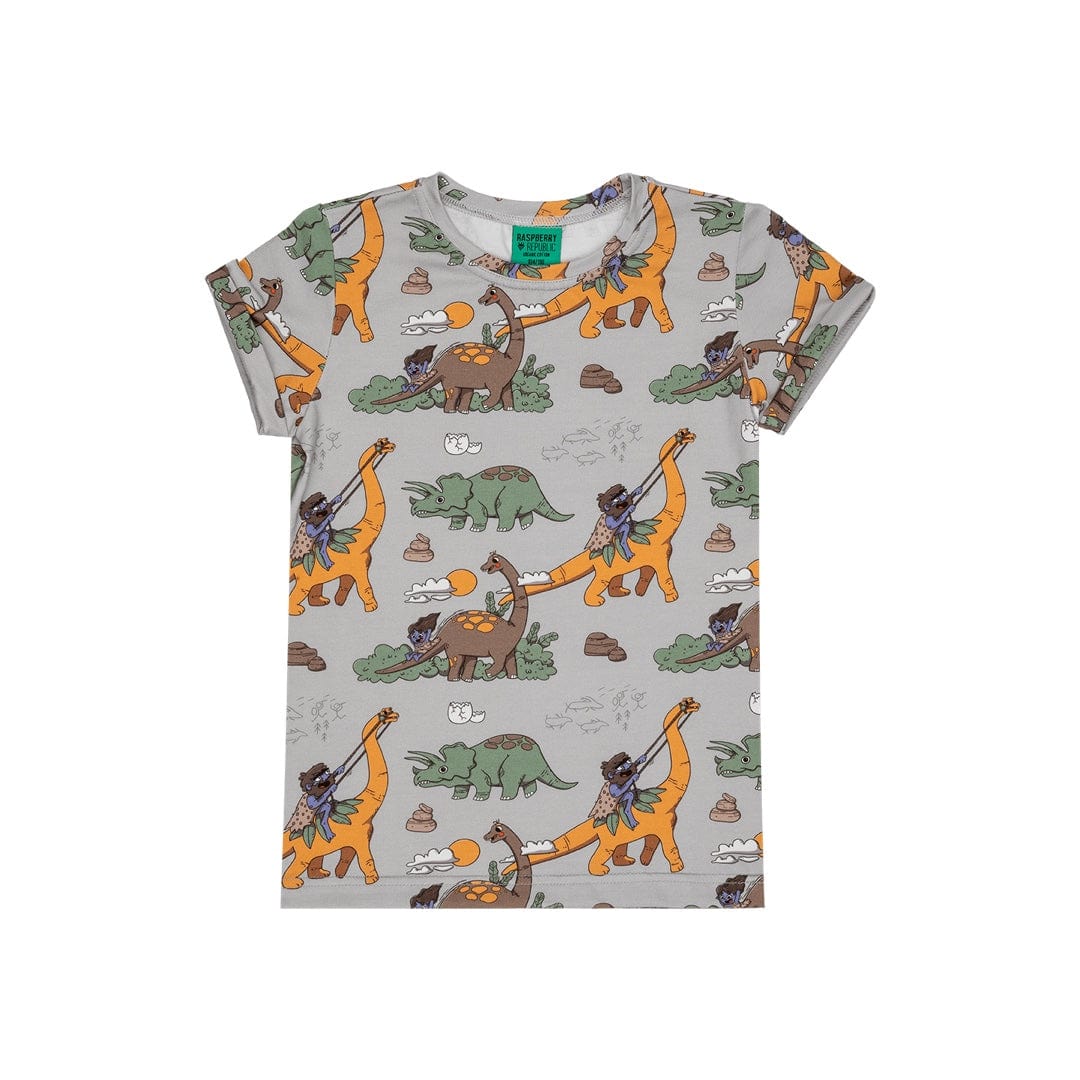 Dino Riders Short Sleeve Shirt Grey [only 7-9 Years left]