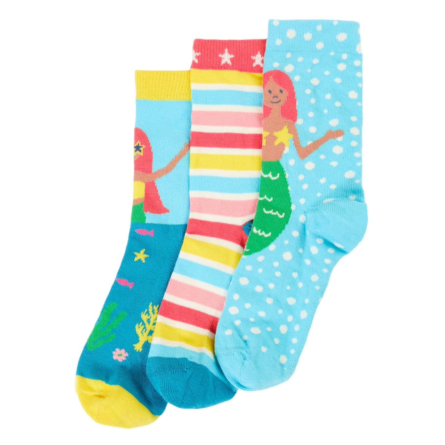 Frugi Rock My Socks 3 Pack Mermaid