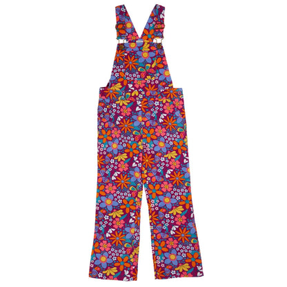 Frida Flared Dungaree Retro Floral