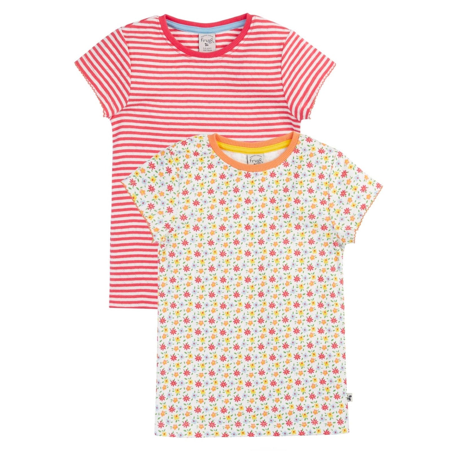 Pip Pointelle 2pk T-Shirt Ditsy Floral/Stripe