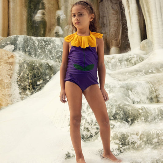 Mini Rodini Flower Halterneck Swimsuit
