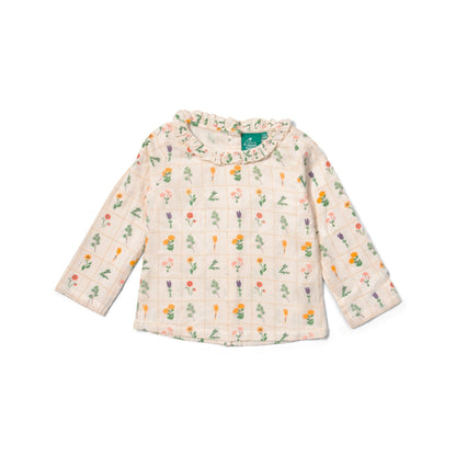 Botanical Collar Classic Blouse