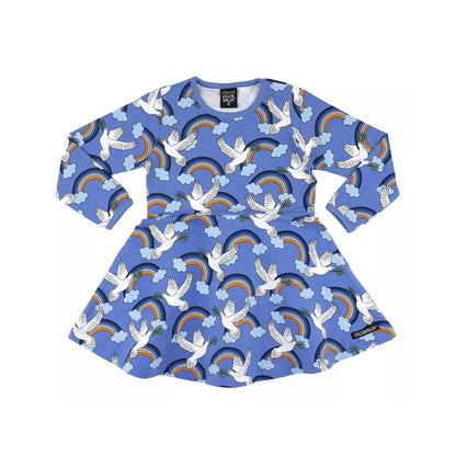 Peace Twirl Dress Nautic