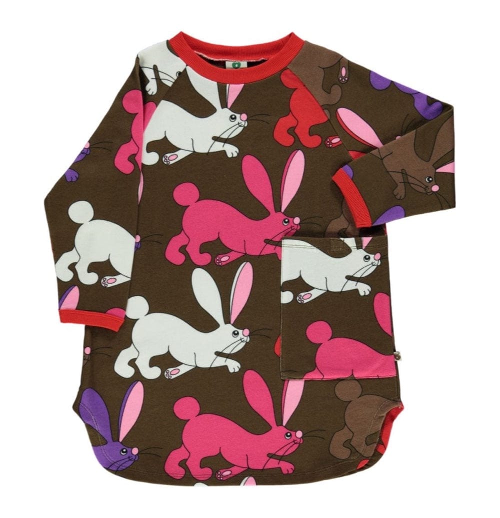 Rabbit Sweatshirt Dress With Pockets [only 11-12 Years left]