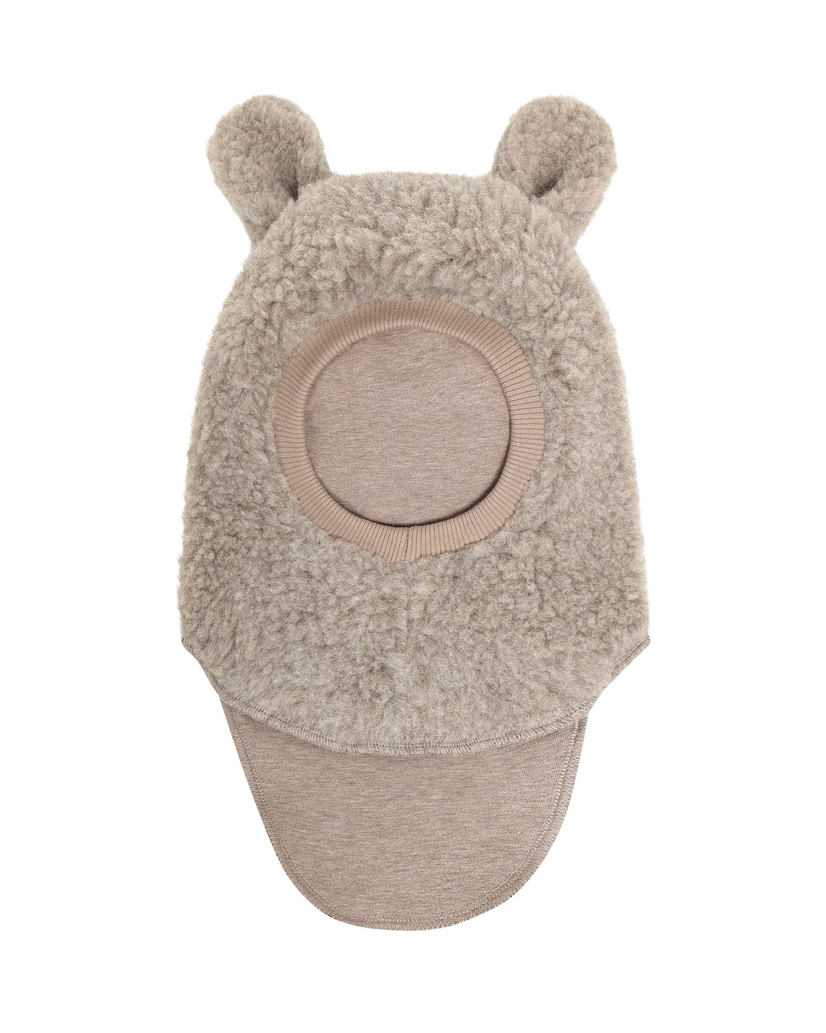 Huttelihut Balaclava Ears Wool Teddy Camel Melange