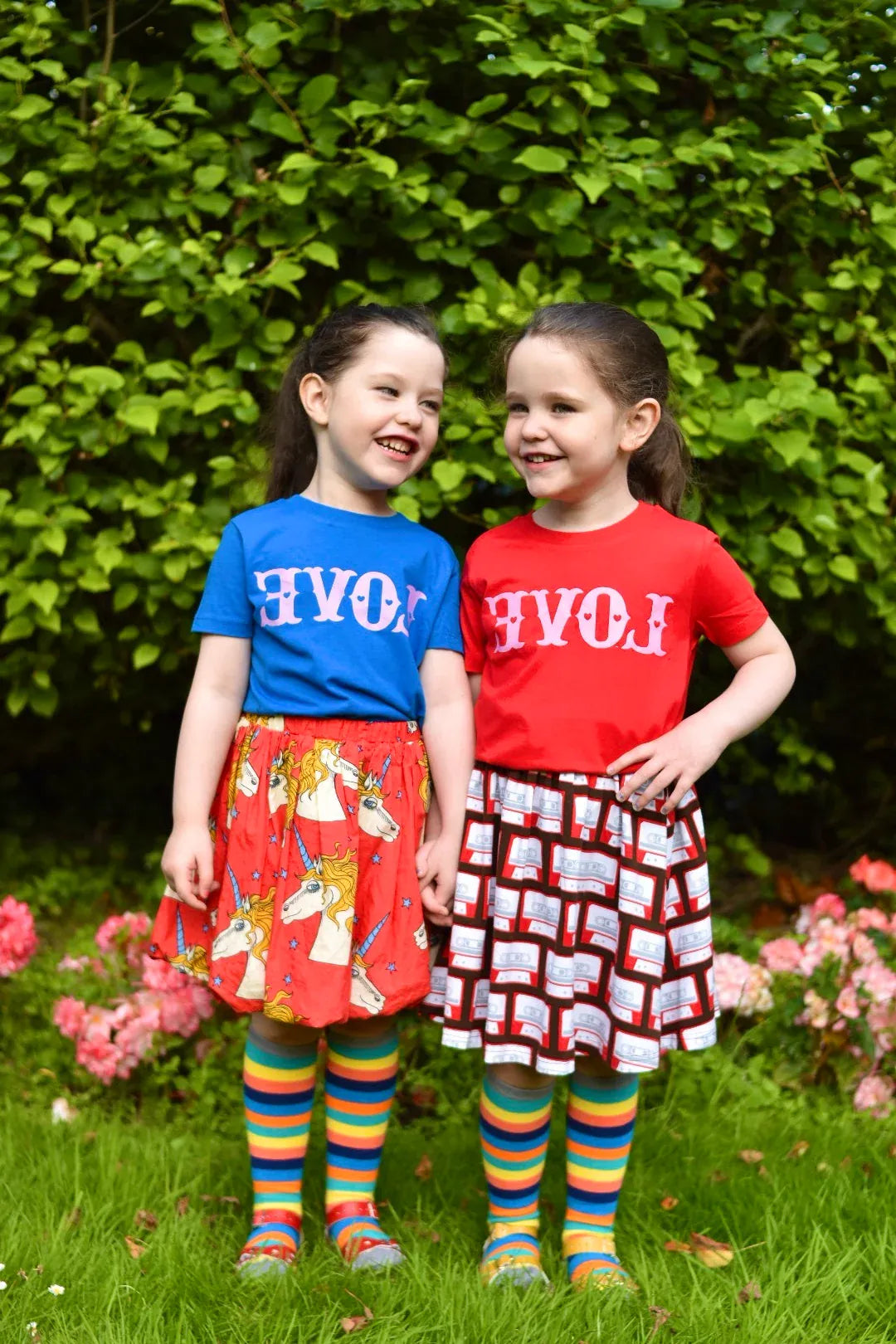 Bamboo Rainbow Stripe Knee High Socks