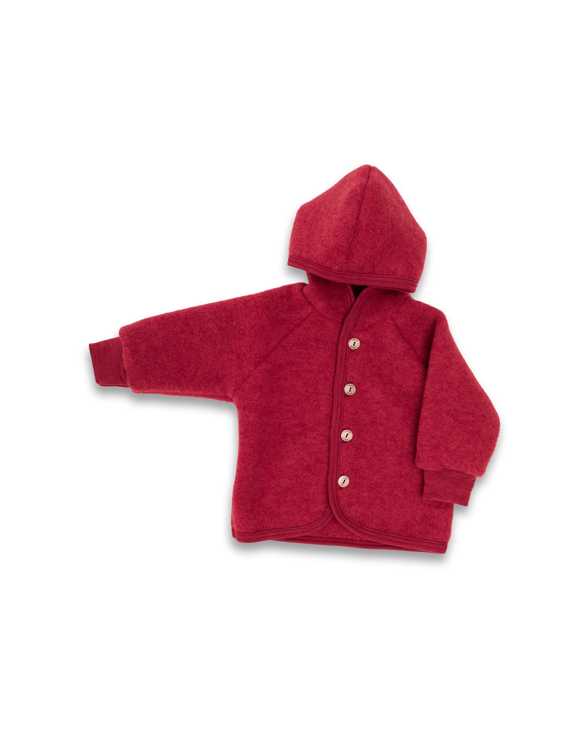 Engel Organic Wool Hooded Jacket Jasper Mélange