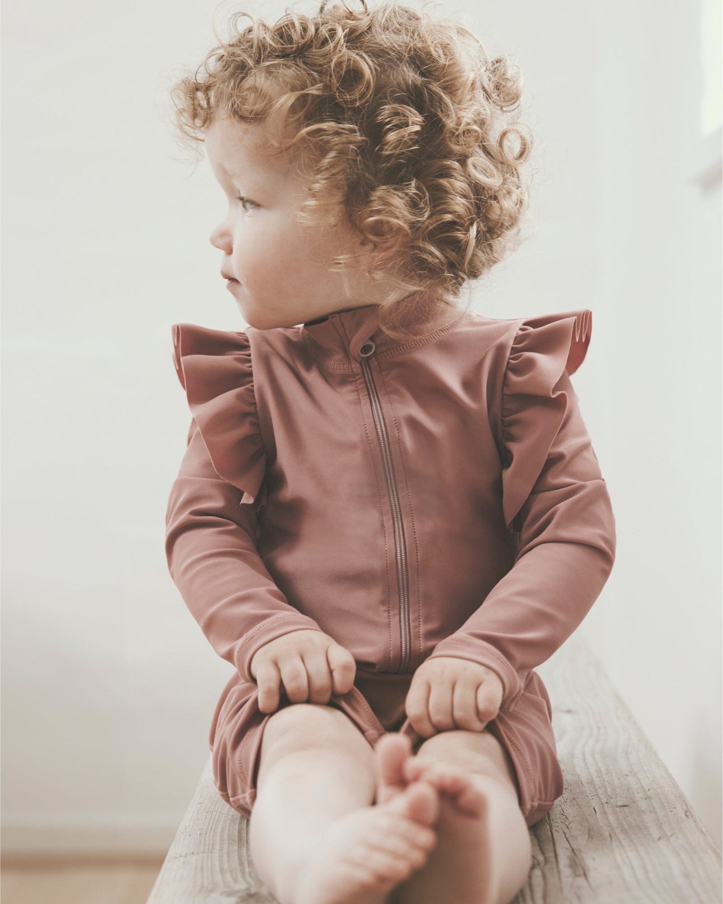 Swim Suit Long Sleeve UPF 60+ Ash Rose