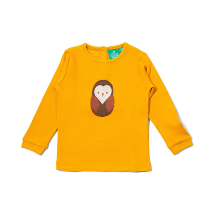 Brown Owl Appliqué Long Sleeve T-Shirt