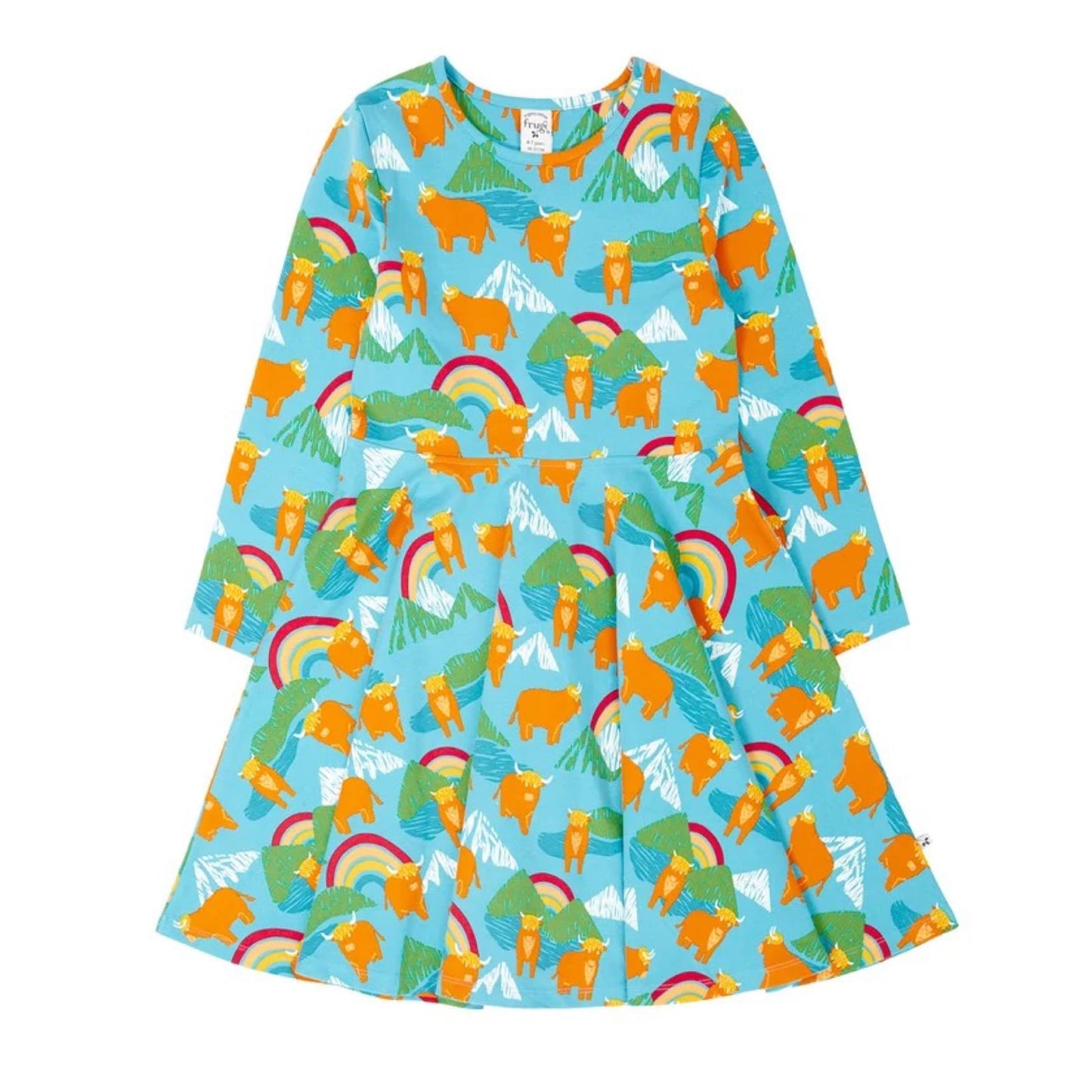 Sofia Skater Dress Highland Coos