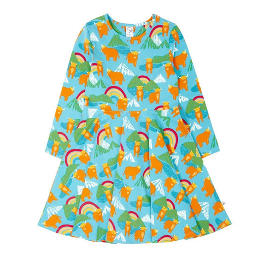 Sofia Skater Dress Highland Coos