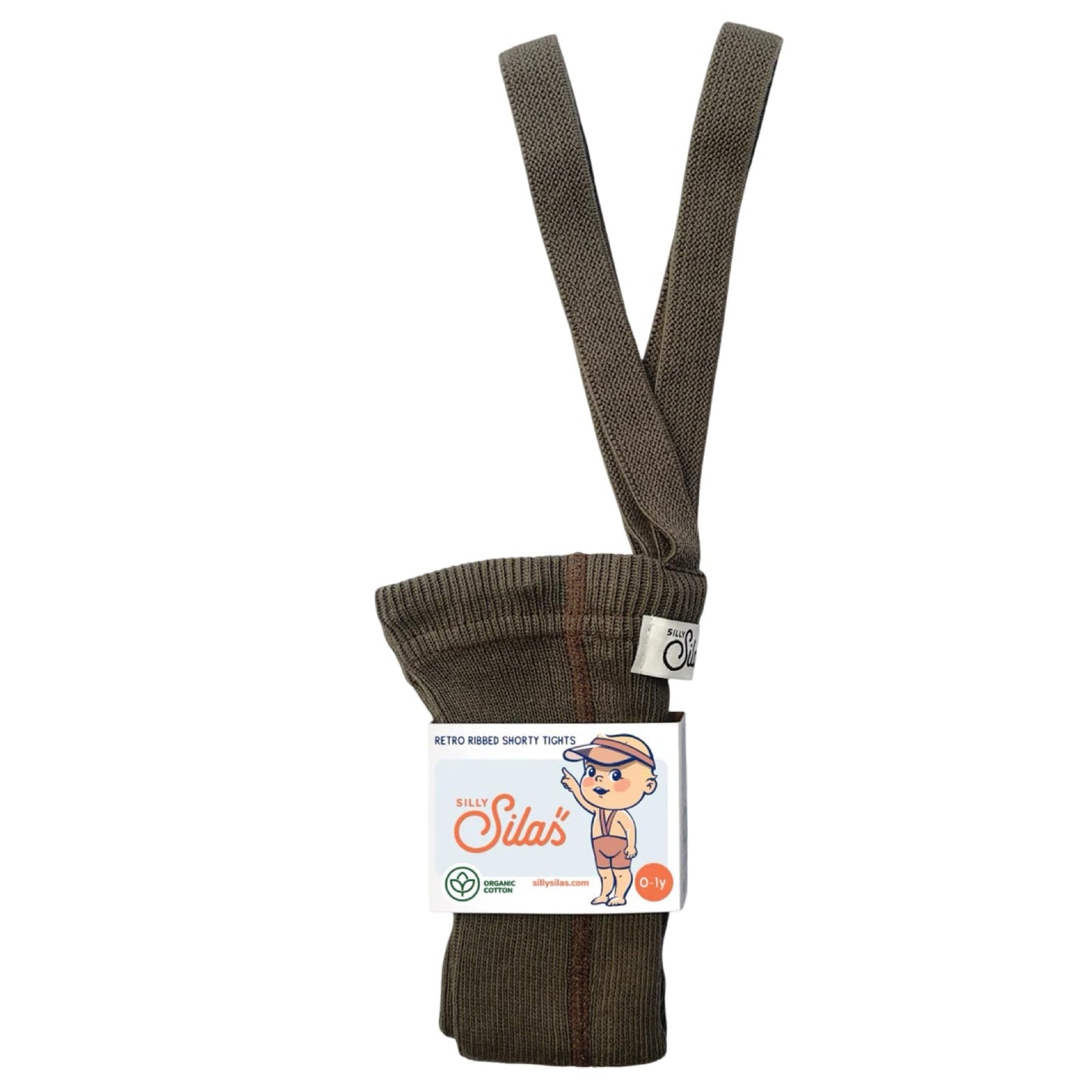 Silly Silas Shorty Cotton Tights Seaweed Brown